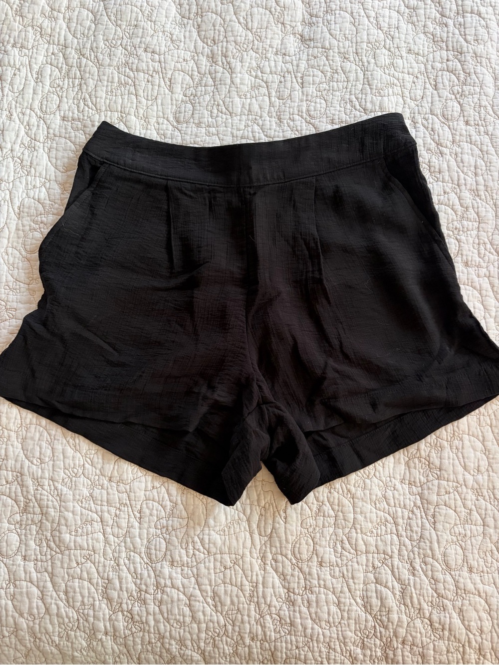 Women's A New Day Black Relaxed Pleat Shorts